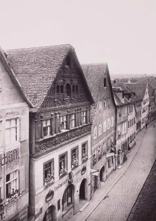 Ansbach, Büttenstraße : Ansbach. Büttenstraße. Tiefblick mit Haus Löwengrube