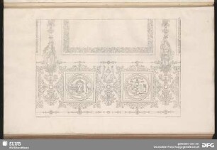 Wandgestaltung mit figuraler und floraler Ornamentik