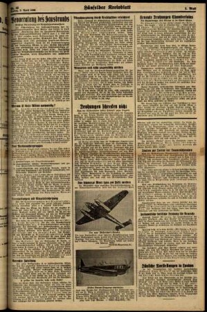 Zweite Ausgabe vom Freitag, den 05. April 1940.