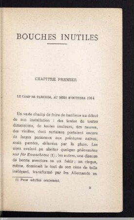 Chapitre premier - Le camp de Parchim, au mois d'octobre 1914