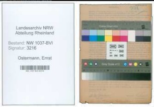 Entnazifizierung Ernst Ostermann , geb. 28.08.1898 (Landwirt)