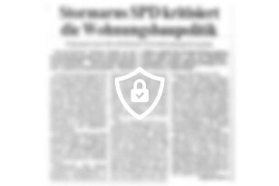 Stormarns SPD kritisiert die Wohnungsbaupolitik