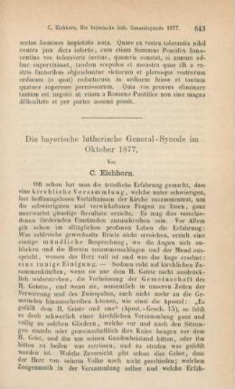 643-654 Die bayerische lutherische General-Synode im October 1877