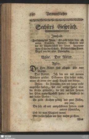 Sechstes Gespräch