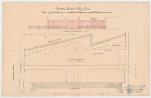 Thiersch, Friedrich von; München; Justizpalast - Lageplan; Holzgeländer (Ansicht)