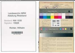 Entnazifizierung Wilhelm Richter , geb. 05.06.1896 (Bergmann)