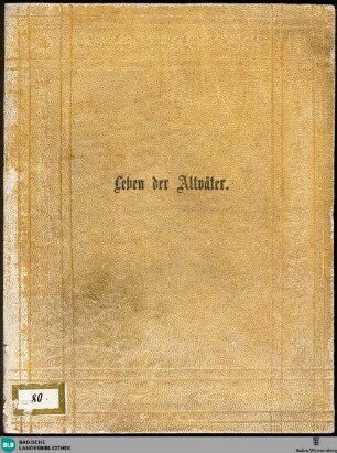 Väterbuch - Cod. Donaueschingen 80