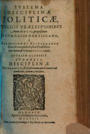 Systema Disciplinae Politicae