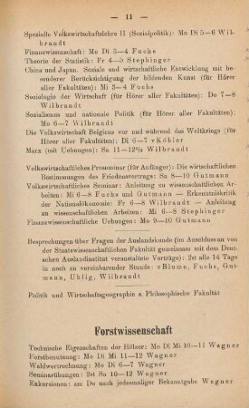 11-12, Forstwissenschaft