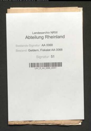 Von einigen Eingesessenen in Kapellen an die Schlüterei Uedem rückständiger Getreidezins