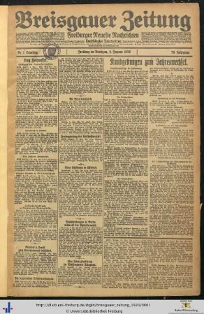 Nr. 1-25 (Januar 1926)