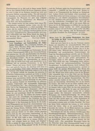 378-379 [Rezension] Meyer, Semi, Die geistige WIrklichkeit