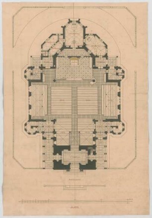 Fischer, Theodor; Dresden (Sachsen); Lukaskirche - Grundriss