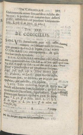 Tit. XXV. De Codicillis.