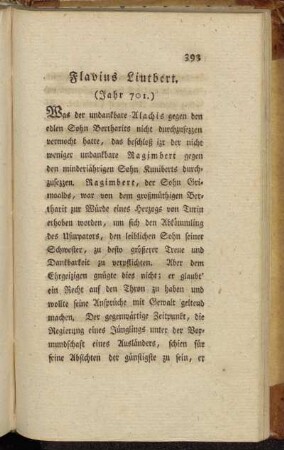 Flavius Liutbert. (Jahr 701.)