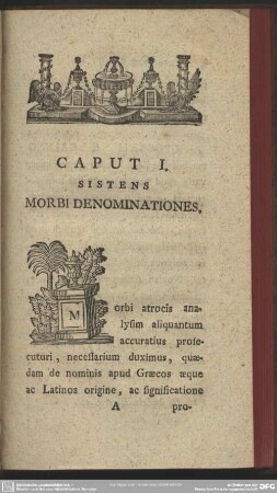Caput I. Sistens Morbi Denominationes