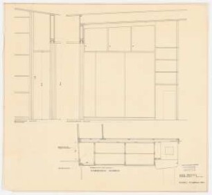 Haus und Garten Mattern, Kassel: Grundriss, Ansicht Kleiderschrank 1:10