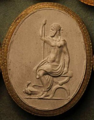 Sitzender Jupiter mit Zepter (Daktyliothek, Erstes Mythologisches Tausend)