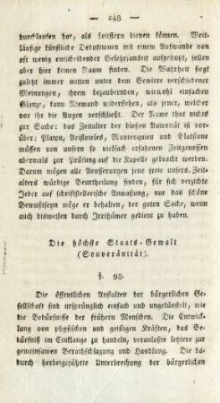 Die höchste Staats-Gewalt (Souveränität)