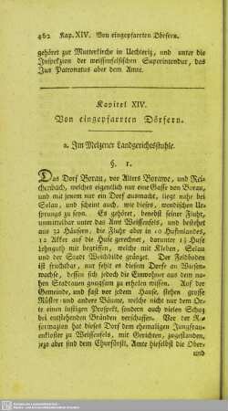 Kapitel XIV. Von eingepfarrten Dörfern