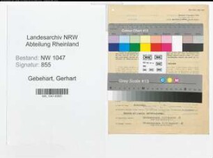 Entnazifizierung Gerhart Gebehart , geb. 04.10.1922 (Postbeamter)