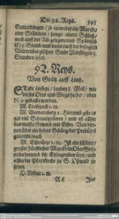 92. Reys. Von Grätz auff Lintz