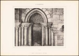 Dom, Halberstadt: Ansicht Portal (aus: Architekton. Details u. Ornamente der kirchlichen Baukunst in den Stilarten d. Mittelalters, 1. Serie, 1896)