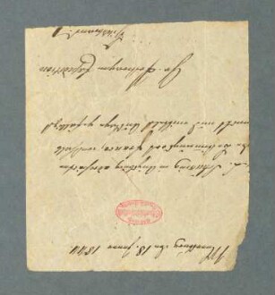 Wärm dir, wärm deine liebe Hand, Arbeitsmanuskript, [Teil
                              eines Gedichts für Hildegard und Hildegunde von Laßberg zum Namenstag
                              ihres Vaters Joseph von Laßberg, 19.03.1844]