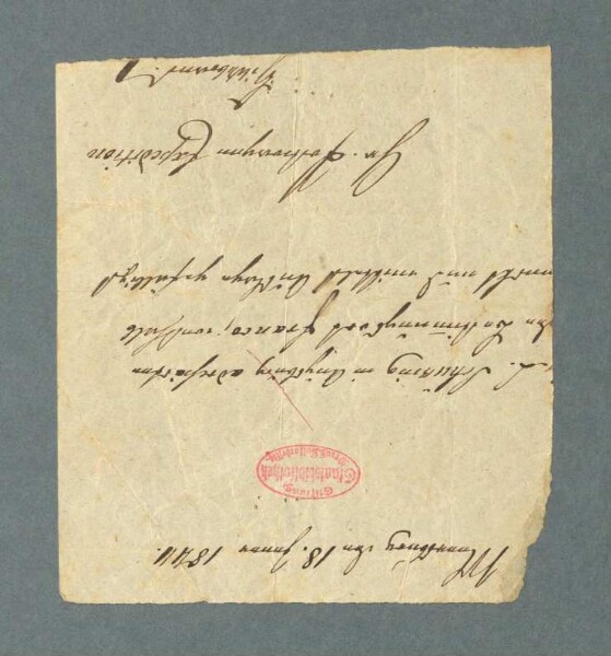 Wärm dir, wärm deine liebe Hand, Arbeitsmanuskript, [Teil
                              eines Gedichts für Hildegard und Hildegunde von Laßberg zum Namenstag
                              ihres Vaters Joseph von Laßberg, 19.03.1844]