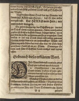 Gebrauch dieser erklärten Wort.
