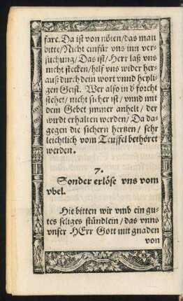 7. Sonder erlöse uns vom ubel.