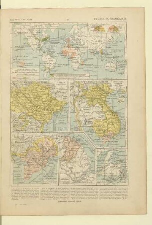 Situation géographique des Colonies françaises Extension de la Langue française hors d'Europe