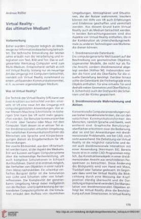 Virtual Reality - das ultimative Medium?