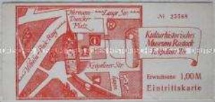 Eintrittskarte des Museums Kröpeliner Tor in Rostock