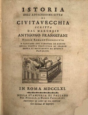 Istoria dell'antichissima città di Civitàvecchia