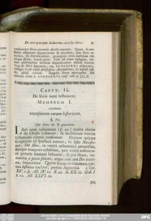 Membrum I. Continens recensionem eorum historicam.