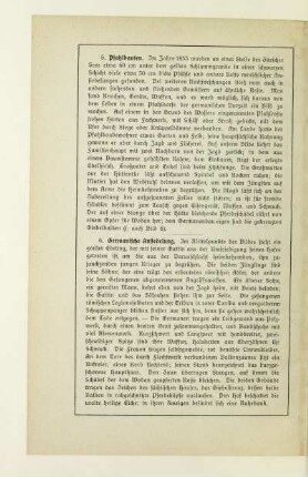 5. Pfahlbauten. 6. Germanische Ansiedelung : [5. Pfahlbauten. 6. Germanische Ansiedelung]