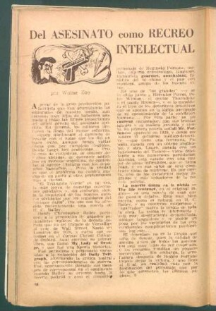Del asesinato como recreo intelectual - [Continuación]