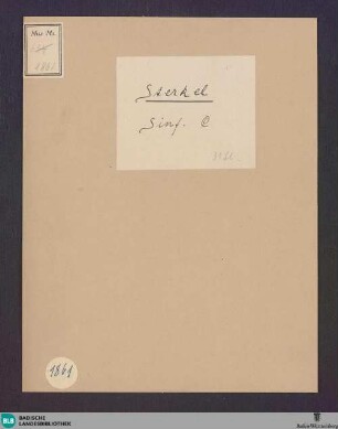 Symphonies - Don Mus.Ms. 1861 : C