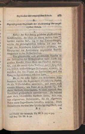 II. Begünstigende Umstände der Ausbreitung der empirischen Schule