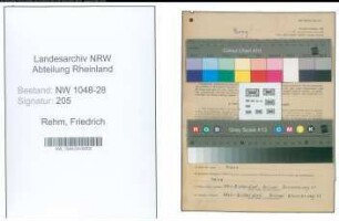 Entnazifizierung Friedrich Rehm , geb. 21.10.1907 (Postbeamter)