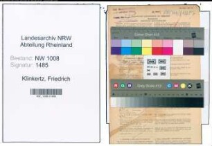 Entnazifizierung Friedrich Klinkertz , geb. 20.04.1910 (Kaufm.Angestellter)