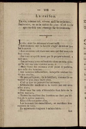 La raison. = Vernunft.