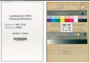 Entnazifizierung Oskar Anders , geb. 15.08.1911 (Steiger)