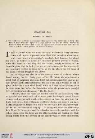 Chapter XII: Madame du Barry