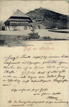 Postkartensammlung Weis mit Ansichten Karlsruhes. Stadtgarten