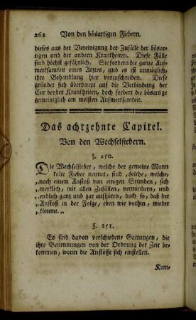 Das achtzehnte Capitel. Von den Wechselfiebern.