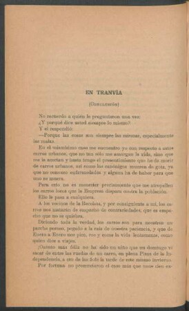 En tranvía - (Conclusión)