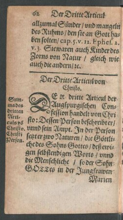 Der Dritte Articul von Christo