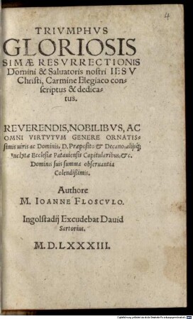 Triumphus glorios. Resurrectionis Jesu Christi